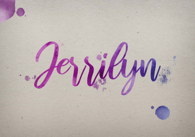 Free photo of Jerrilyn Watercolor Name DP