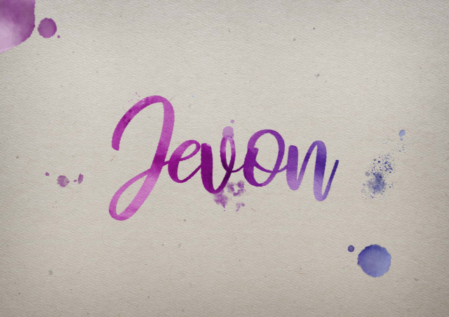 Free photo of Jevon Watercolor Name DP