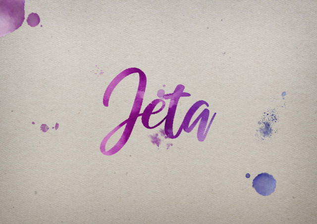 Free photo of Jeta Watercolor Name DP