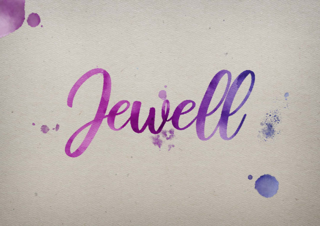 Free photo of Jewell Watercolor Name DP