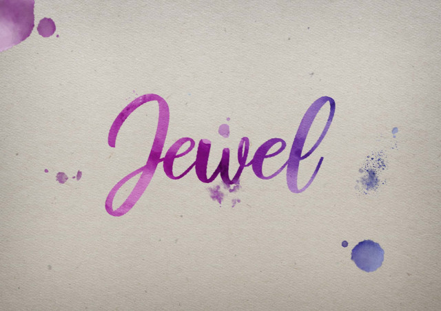 Free photo of Jewel Watercolor Name DP
