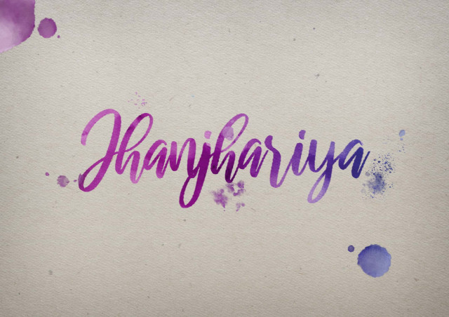 Free photo of Jhanjhariya Watercolor Name DP