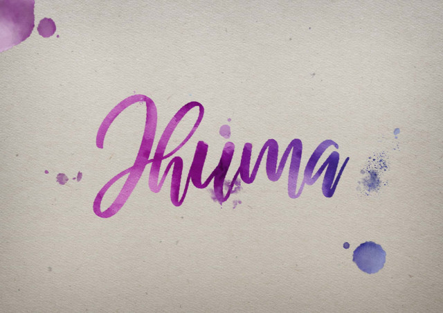Free photo of Jhuma Watercolor Name DP