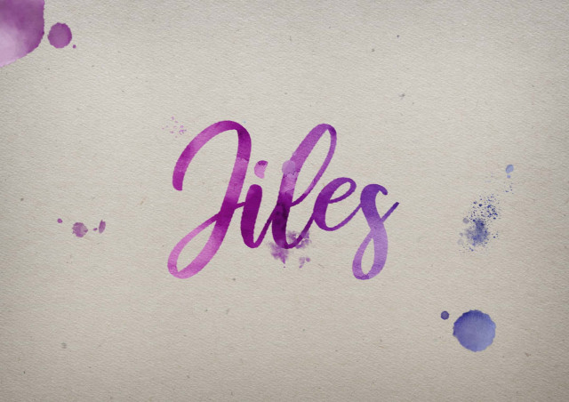 Free photo of Jiles Watercolor Name DP
