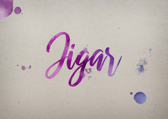 Free photo of Jigar Watercolor Name DP