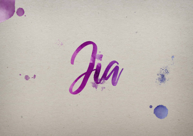 Free photo of Jia Watercolor Name DP