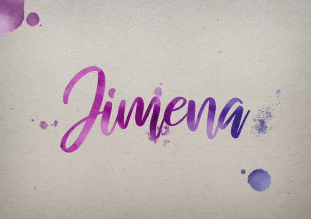 Free photo of Jimena Watercolor Name DP