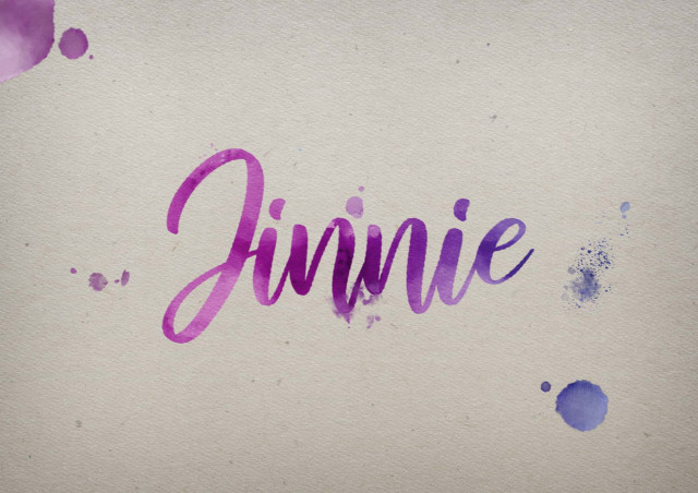 Free photo of Jinnie Watercolor Name DP