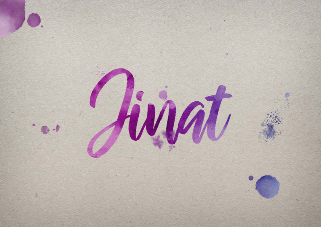 Free photo of Jinat Watercolor Name DP