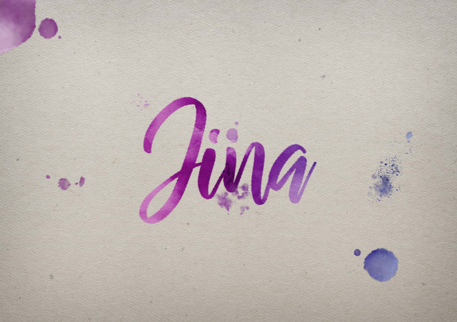 Free photo of Jina Watercolor Name DP