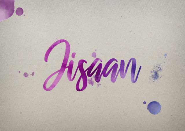 Free photo of Jisaan Watercolor Name DP