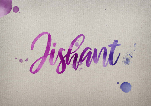 Free photo of Jishant Watercolor Name DP