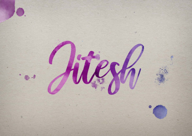 Free photo of Jitesh Watercolor Name DP