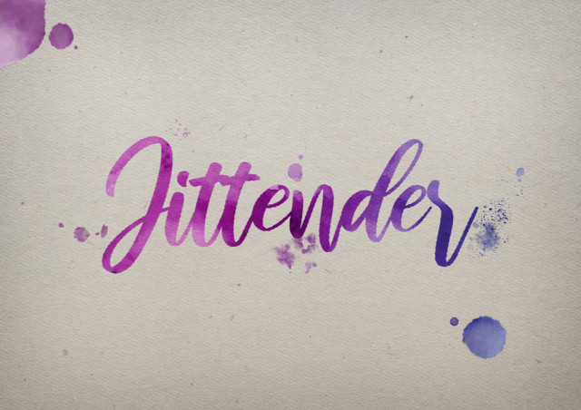 Free photo of Jittender Watercolor Name DP