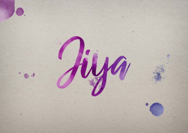 Free photo of Jiya Watercolor Name DP