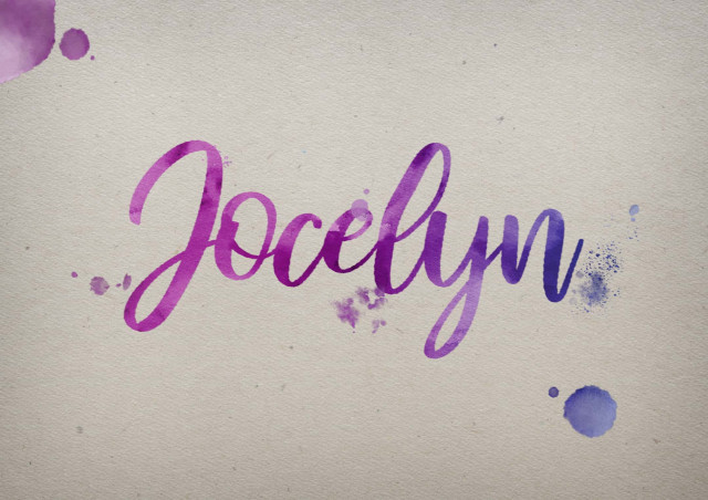 Free photo of Jocelyn Watercolor Name DP