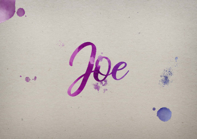 Free photo of Joe Watercolor Name DP