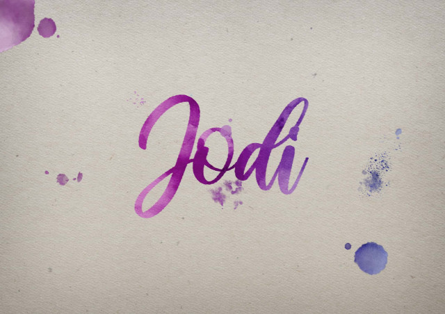 Free photo of Jodi Watercolor Name DP