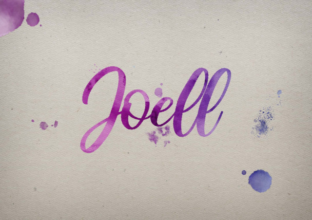 Free photo of Joell Watercolor Name DP