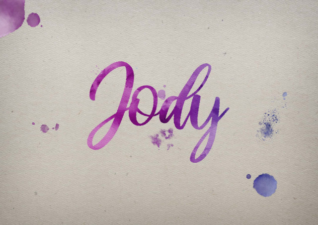 Free photo of Jody Watercolor Name DP