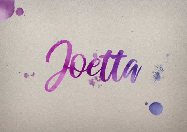 Free photo of Joetta Watercolor Name DP