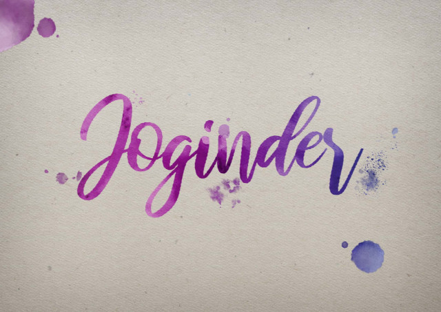 Free photo of Joginder Watercolor Name DP