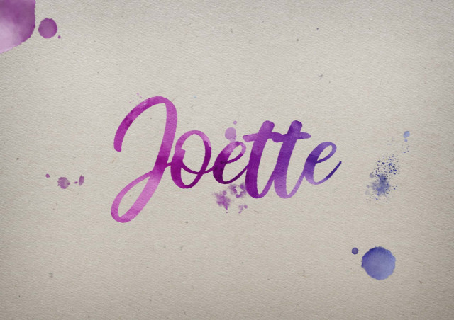 Free photo of Joette Watercolor Name DP