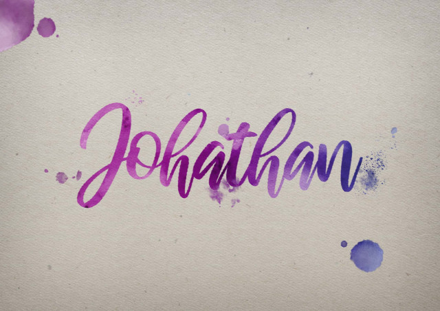 Free photo of Johathan Watercolor Name DP