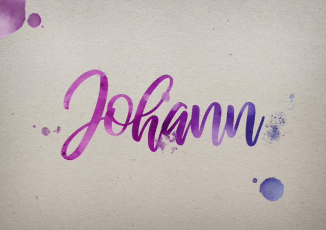 Free photo of Johann Watercolor Name DP