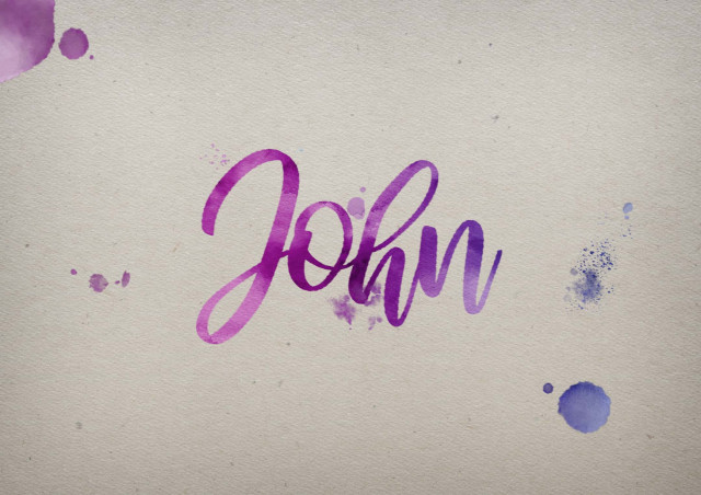 Free photo of John Watercolor Name DP