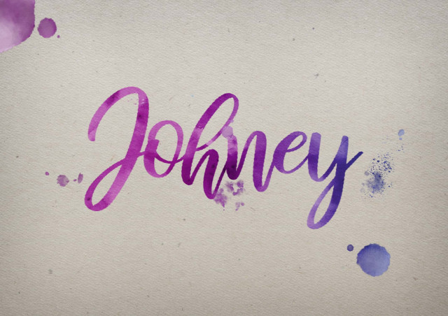 Free photo of Johney Watercolor Name DP