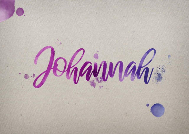 Free photo of Johannah Watercolor Name DP