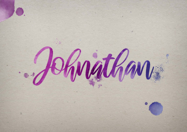 Free photo of Johnathan Watercolor Name DP