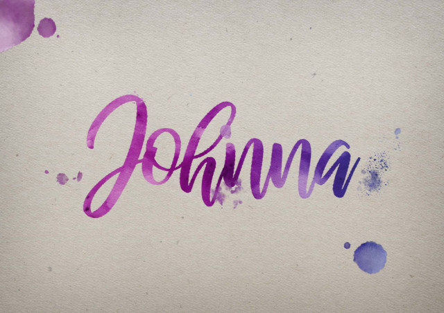 Free photo of Johnna Watercolor Name DP