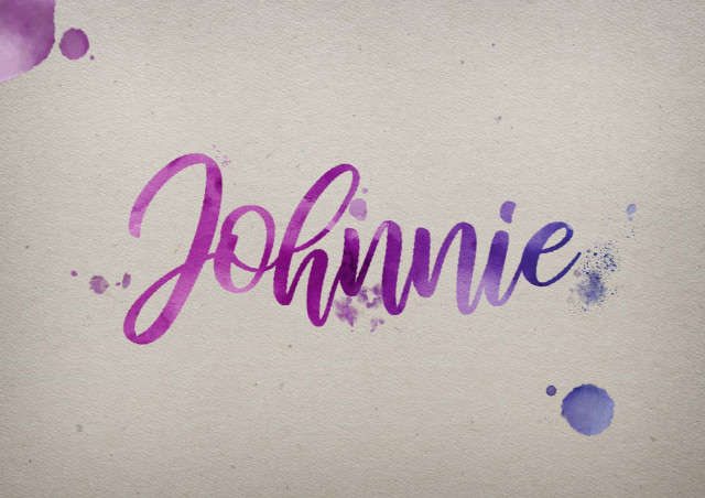 Free photo of Johnnie Watercolor Name DP