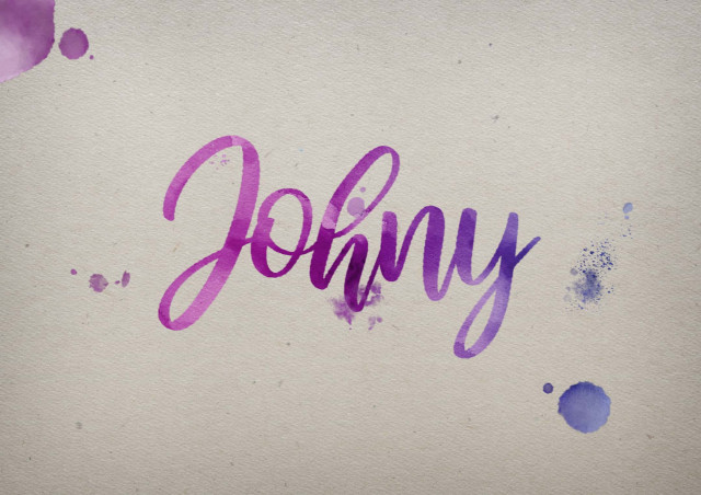 Free photo of Johny Watercolor Name DP