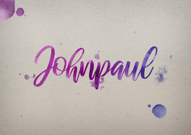 Free photo of Johnpaul Watercolor Name DP