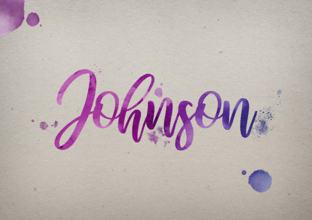 Free photo of Johnson Watercolor Name DP