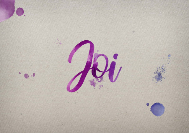 Free photo of Joi Watercolor Name DP