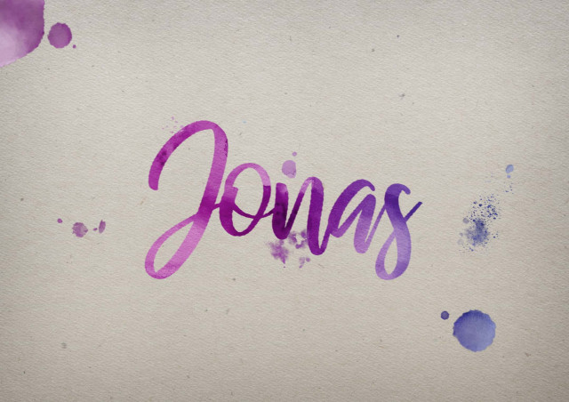 Free photo of Jonas Watercolor Name DP