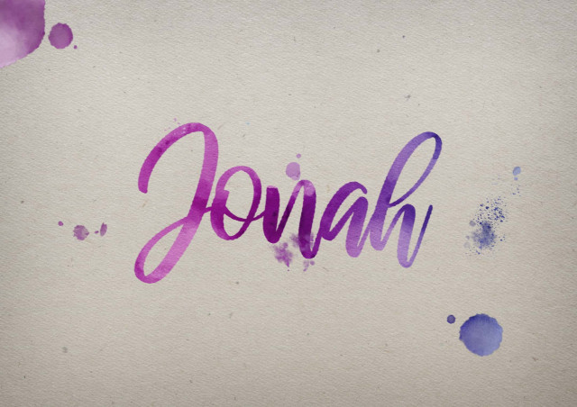 Free photo of Jonah Watercolor Name DP