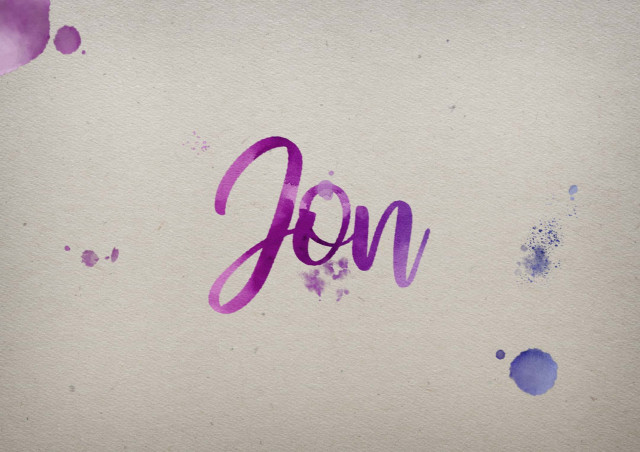 Free photo of Jon Watercolor Name DP