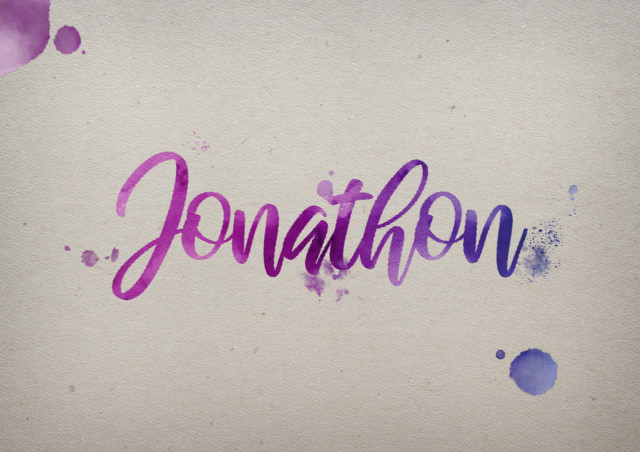 Free photo of Jonathon Watercolor Name DP