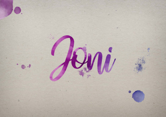 Free photo of Joni Watercolor Name DP