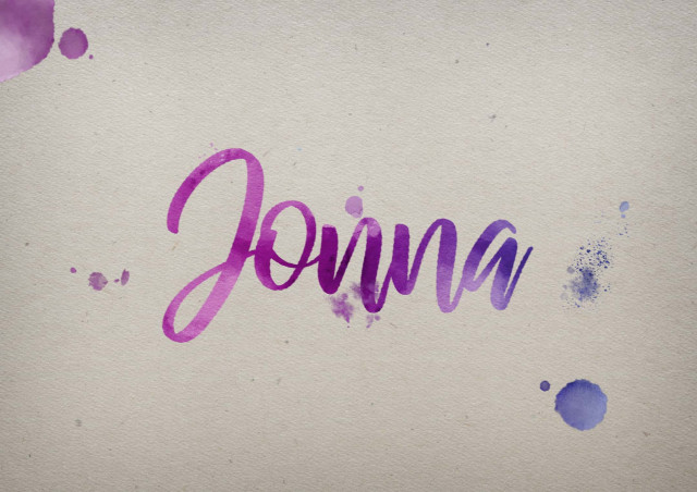 Free photo of Jonna Watercolor Name DP