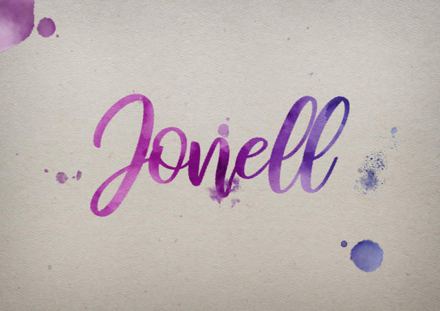 Free photo of Jonell Watercolor Name DP