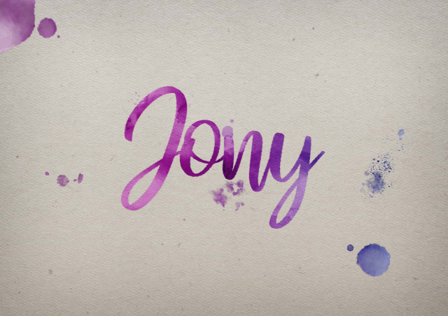 Free photo of Jony Watercolor Name DP