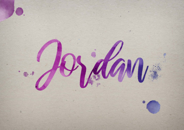 Free photo of Jordan Watercolor Name DP