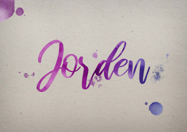 Free photo of Jorden Watercolor Name DP