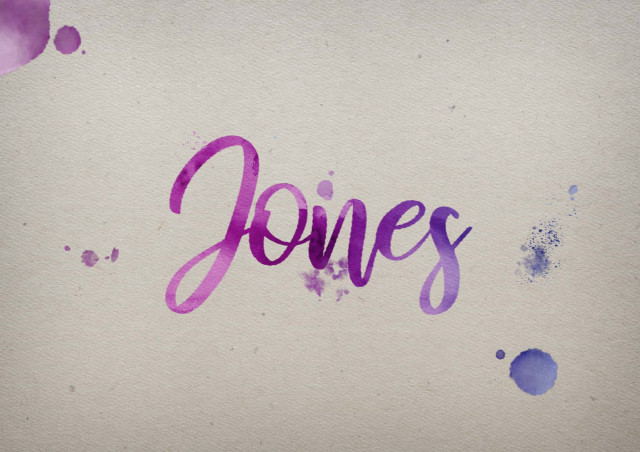 Free photo of Jones Watercolor Name DP